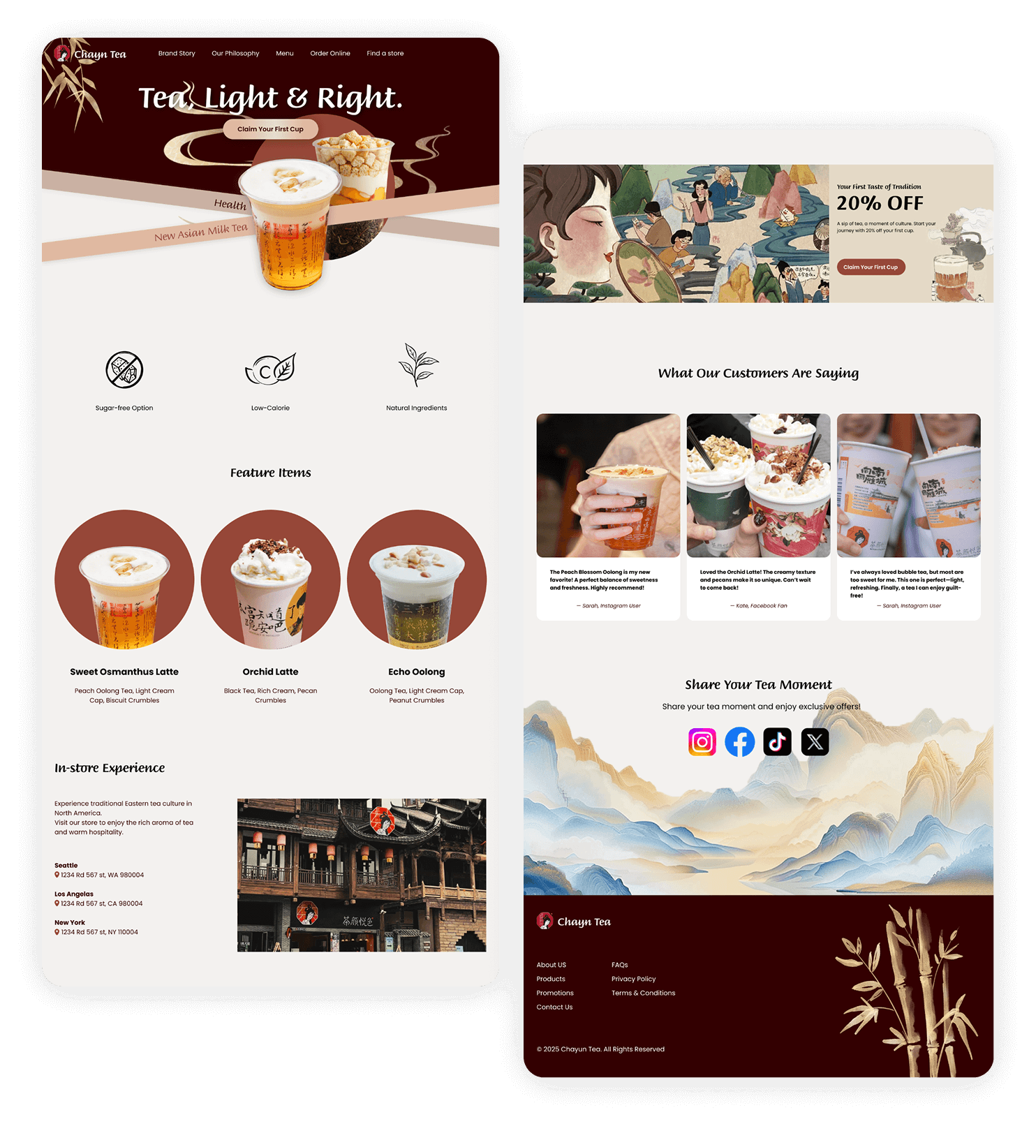 Growth oriented landing experience